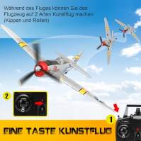 P47 RC letadlo, 2.4G 4kanálový Thunderbolt Fighter dálkově ovládaný akrobatický model letadla s gyroskopickým systémem pro začát